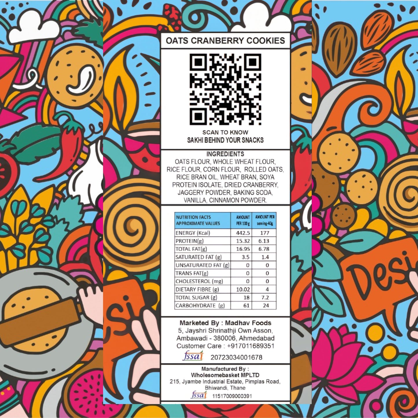 Oats Cranberry Cookies