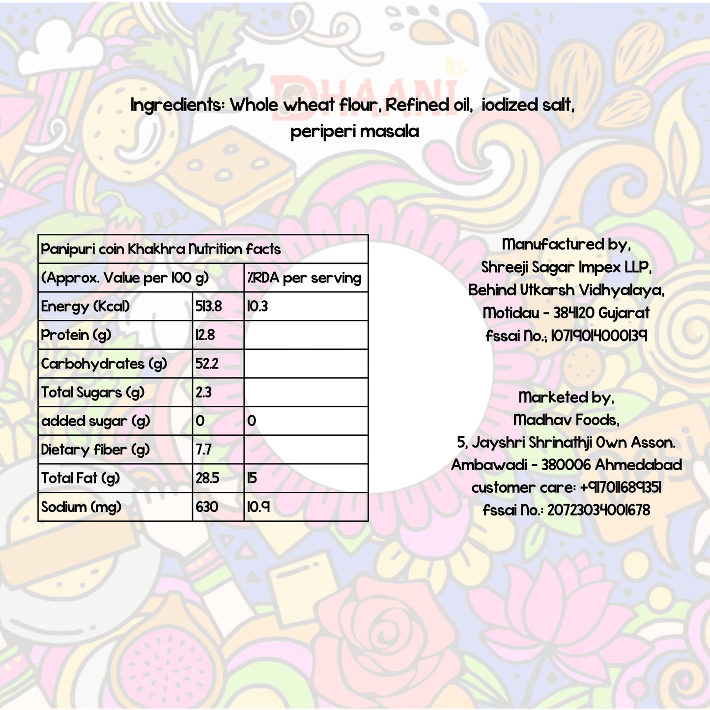 Pani Puri Coin Khakhra