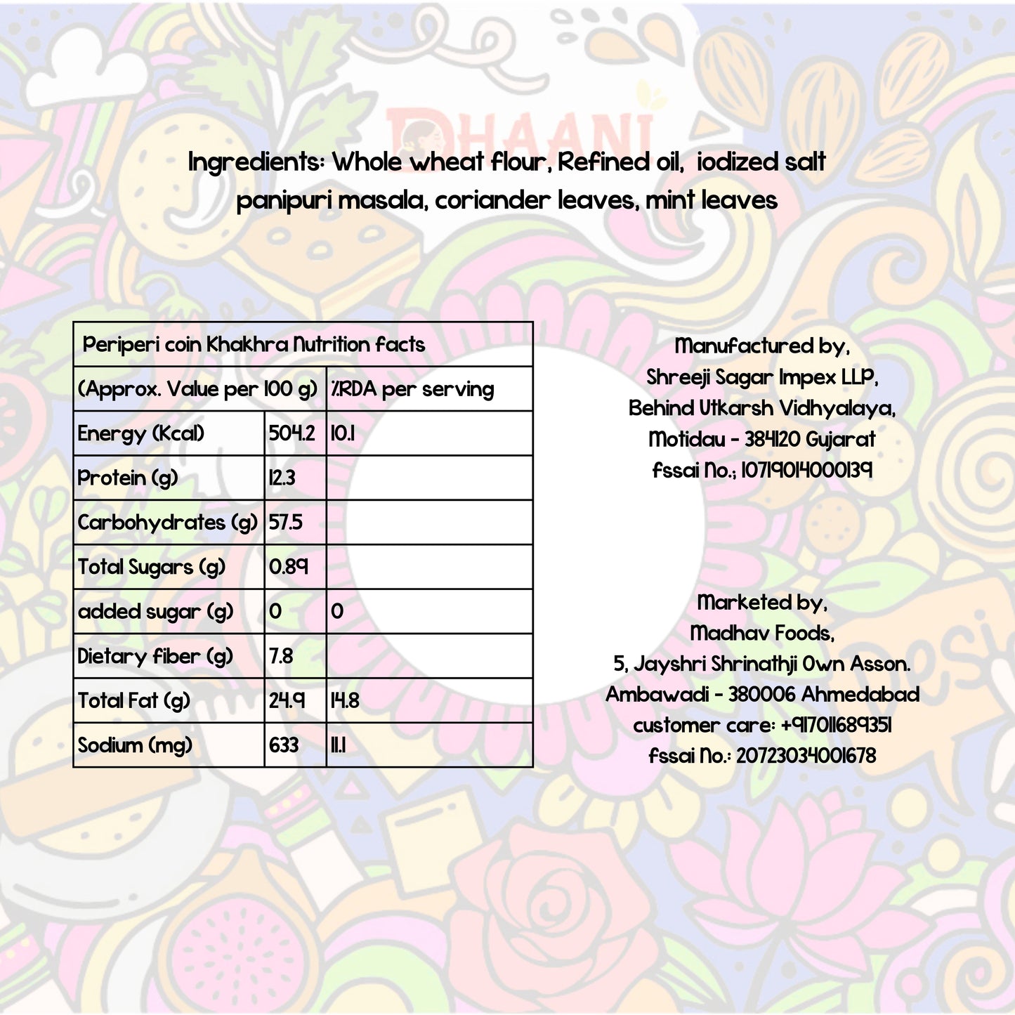 Peri Peri Coin Khakhra